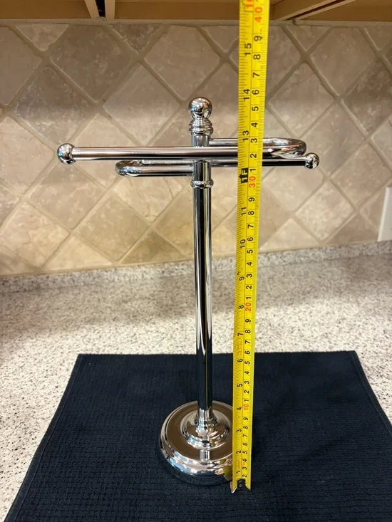 Countertop Towel Rack with curved arms -  for fingertip towels - Picture 3 of 5